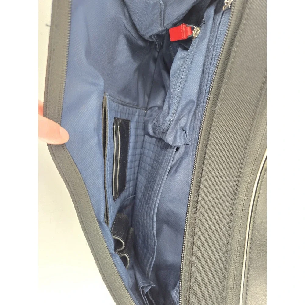 TUMI ARRIVE Black Leather/Nylon Sawyer Briefcase $795 Msrp - Very‎ Nice